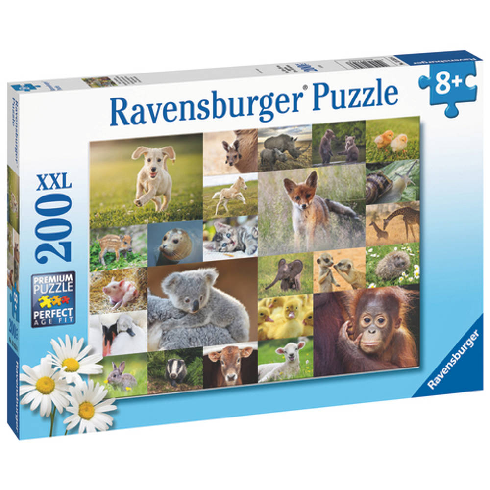 Ravensburger XXL puzzel schattige babydieren - 200 stukjes