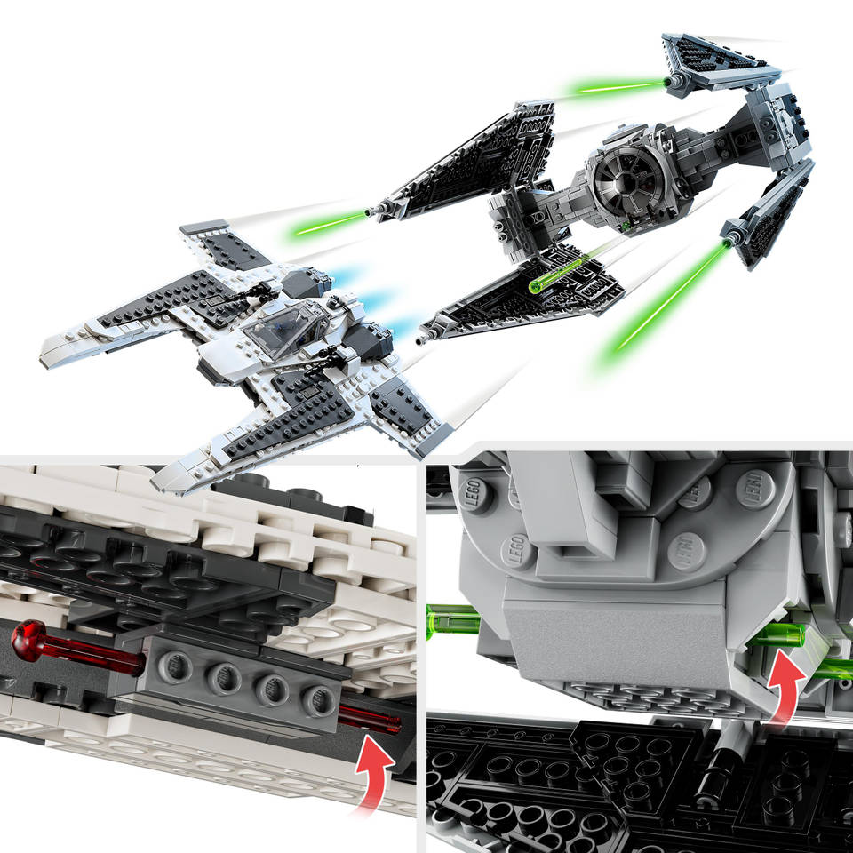 LEGO Star Wars Mandalorian Fang Fighter Vs. TIE Interceptor 75348