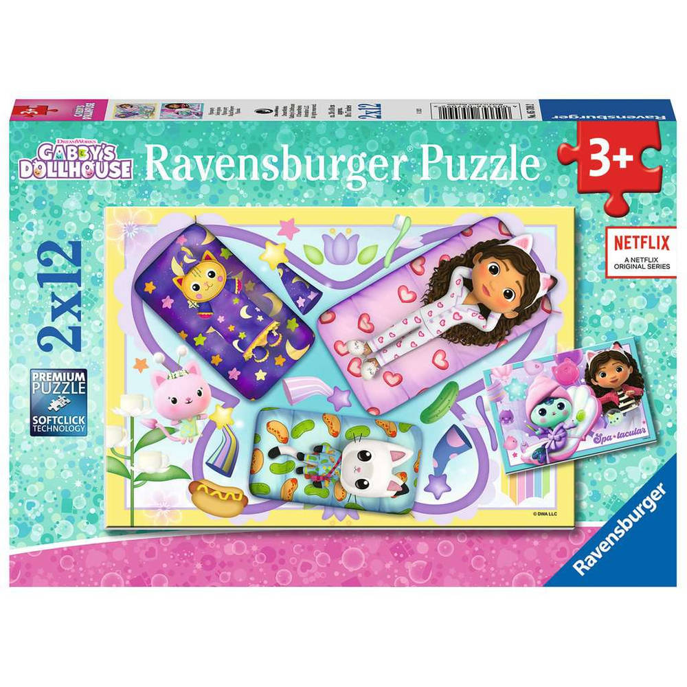 Ravensburger puzzel Gabby's Poppenhuis - 2 x 12 stukjes