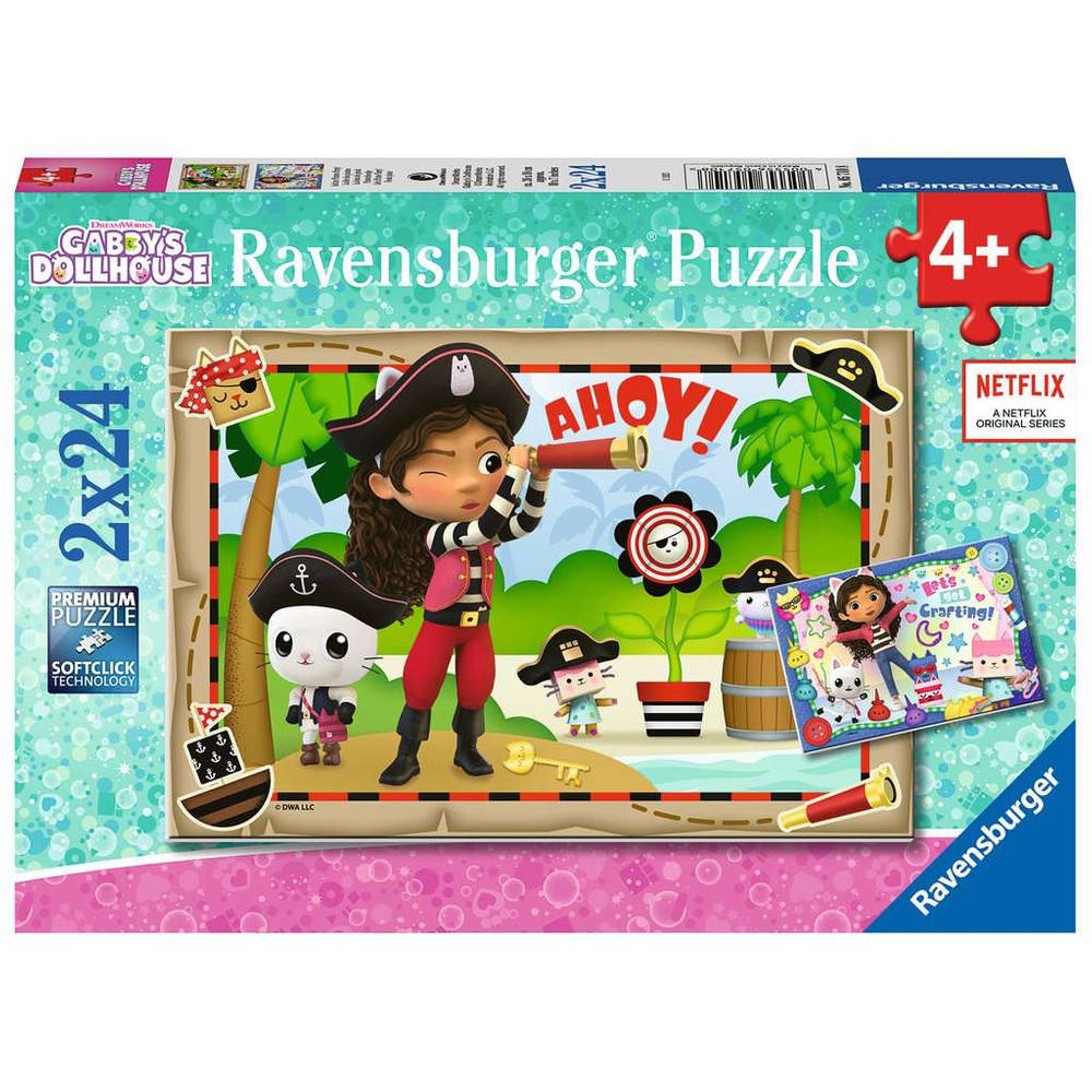 Ravensburger puzzel Gabby's Poppenhuis - 2 x 24 stukjes