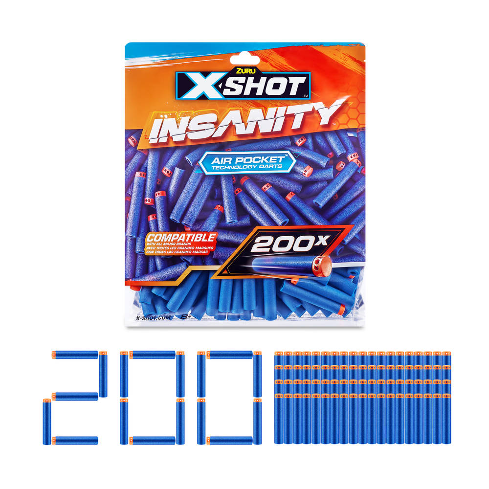 XSHOT Insanity Darts - 200 stuks