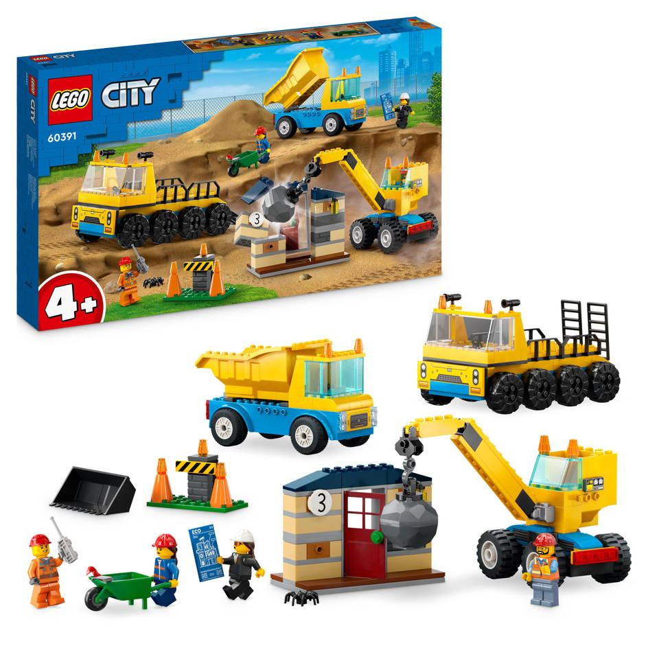 LEGO CITY bouwvrachtwagen en sloopkogel set 60391