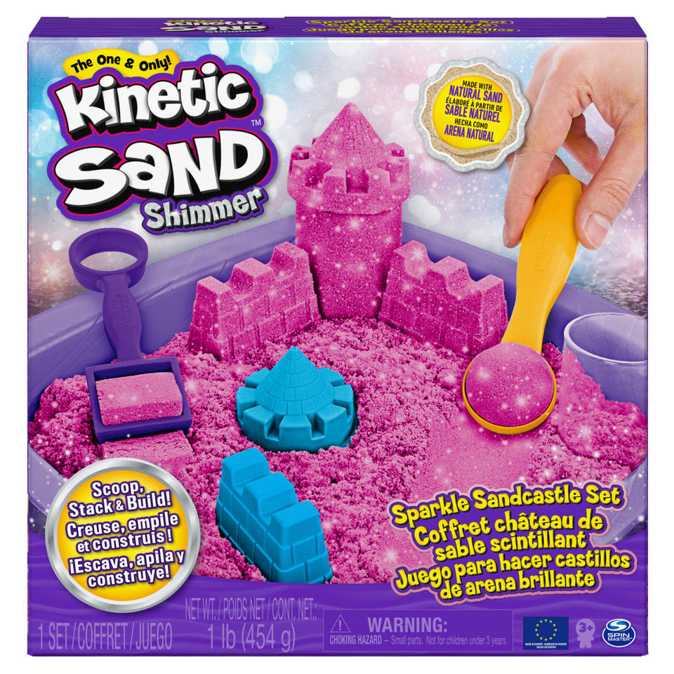 kapok Certificaat informatie Kinetic Sand glinsterend zandkasteel speelset - roze