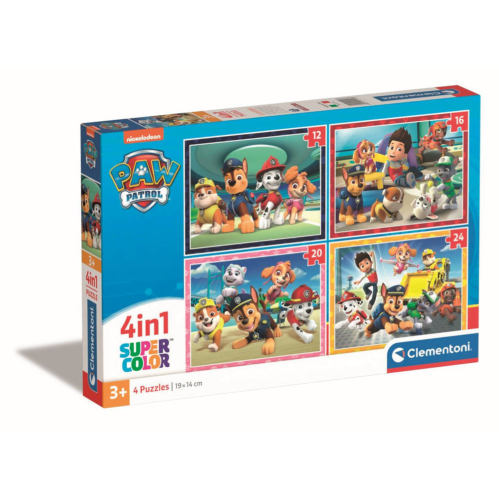 Clementoni PAW Patrol 4-in-1 puzzelset - 12 + 16 + 20 + 24 stukjes