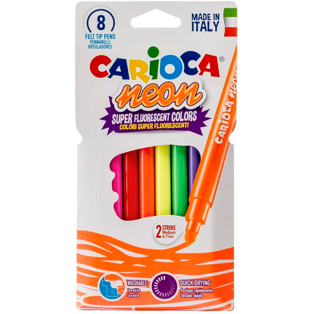 Carioca viltstiften neon set van 8 Main Image