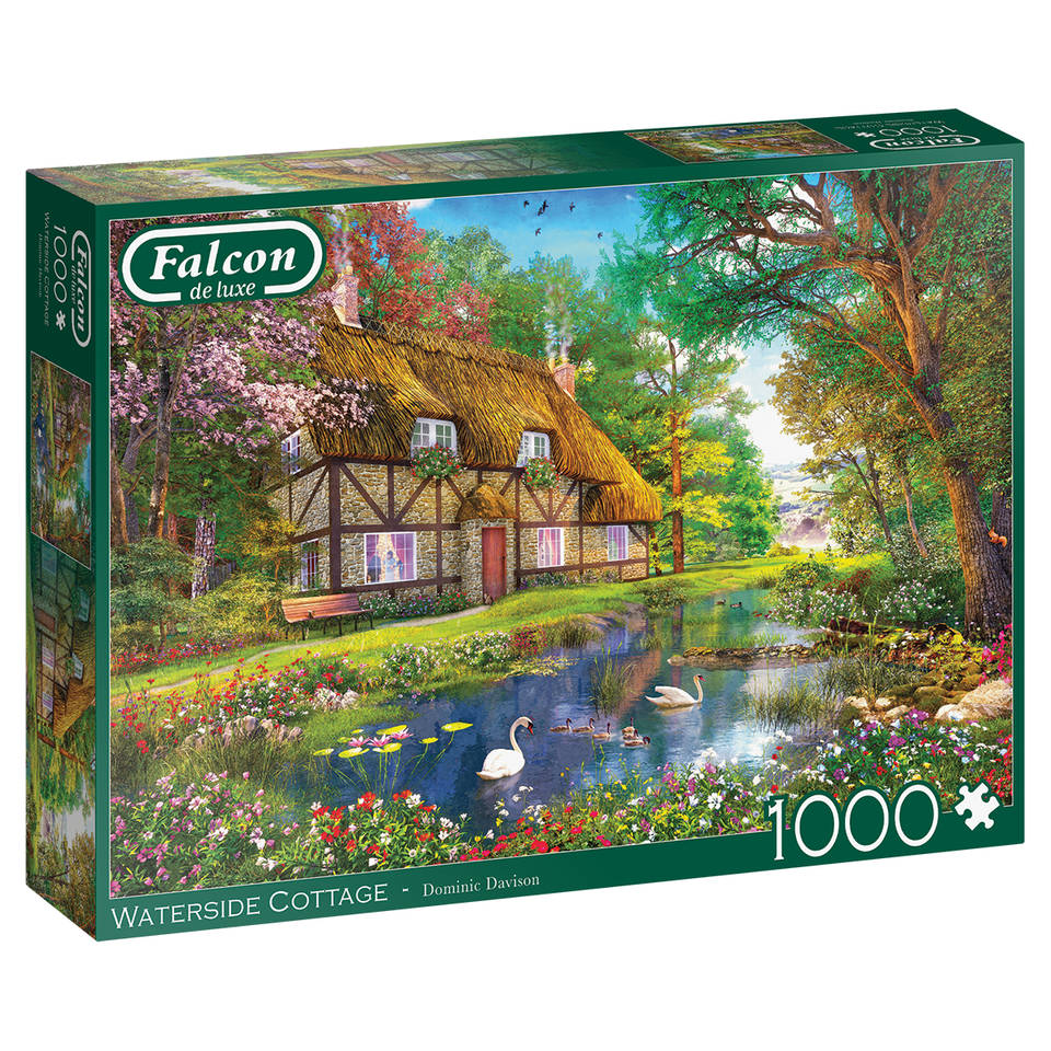Falcon de luxe puzzel Waterside Cottage - 1000 stukjes