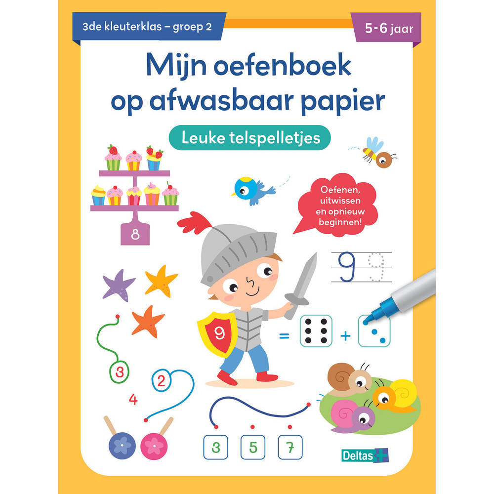 Mijn Oefenboek Op Afwasbaar Papier Leuke Telspelletjes Tot Jaar