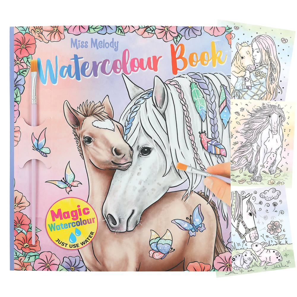 Miss Melody waterverf kleurboek