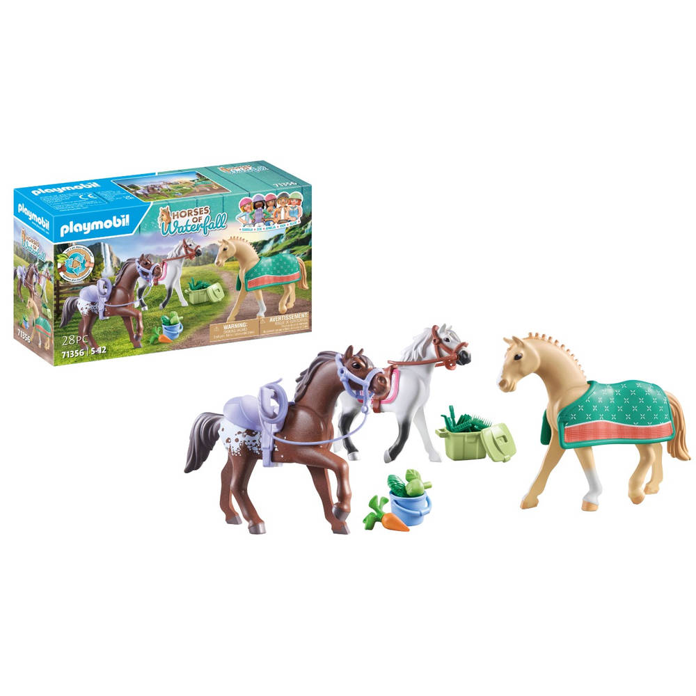 PLAYMOBIL World Of Horses 3 paarden met accessoires 71356