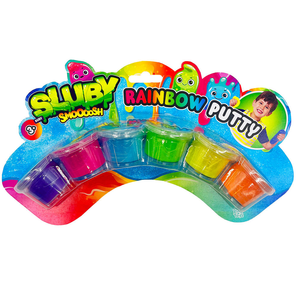 Sluby regenboog putty 6 potjes