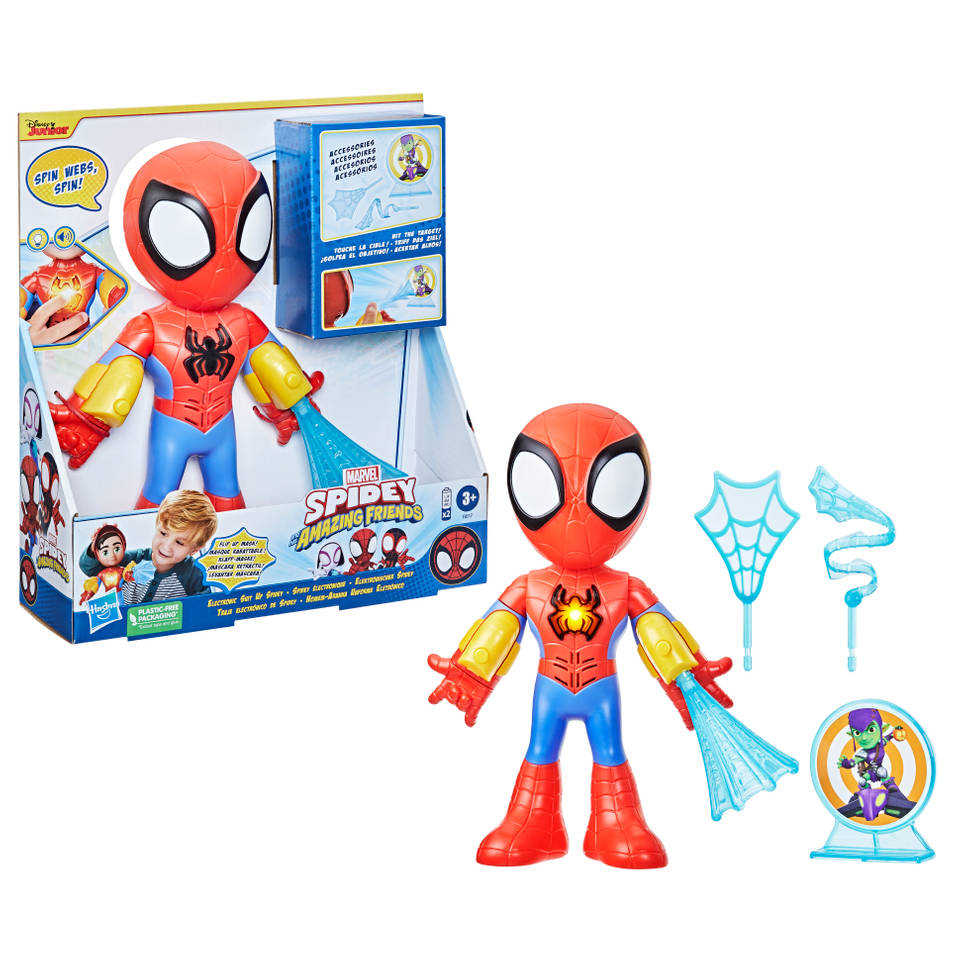 Marvel Spidey & His Amazing Friends Dance 'N Crawl Spidey Interactive Plush Toy