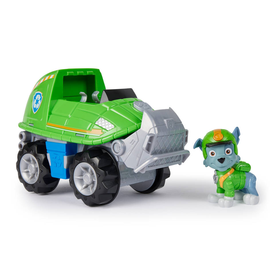 PAW Patrol Jungle Pups Rocky's schildpadvoertuig met speelfiguur