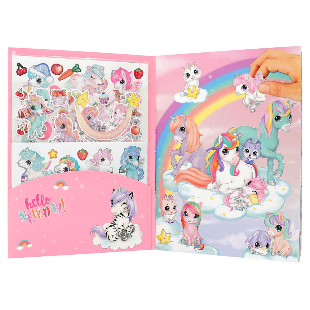 Depesche Ylvi Create your Unicorn Kleurboek met dubbelpunter viltstiften Naya eenhoorn