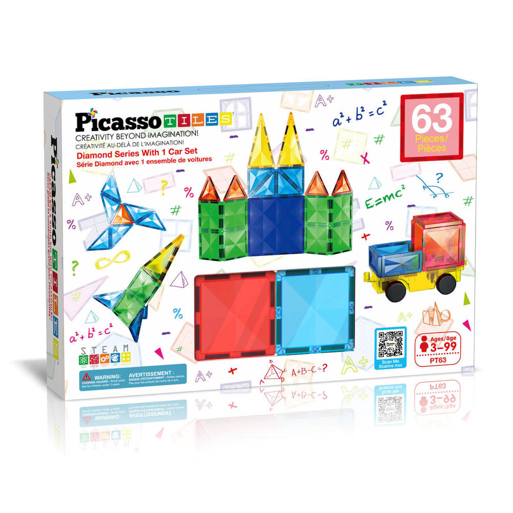 PicassoTiles Diamond Series magneetset 63-delig