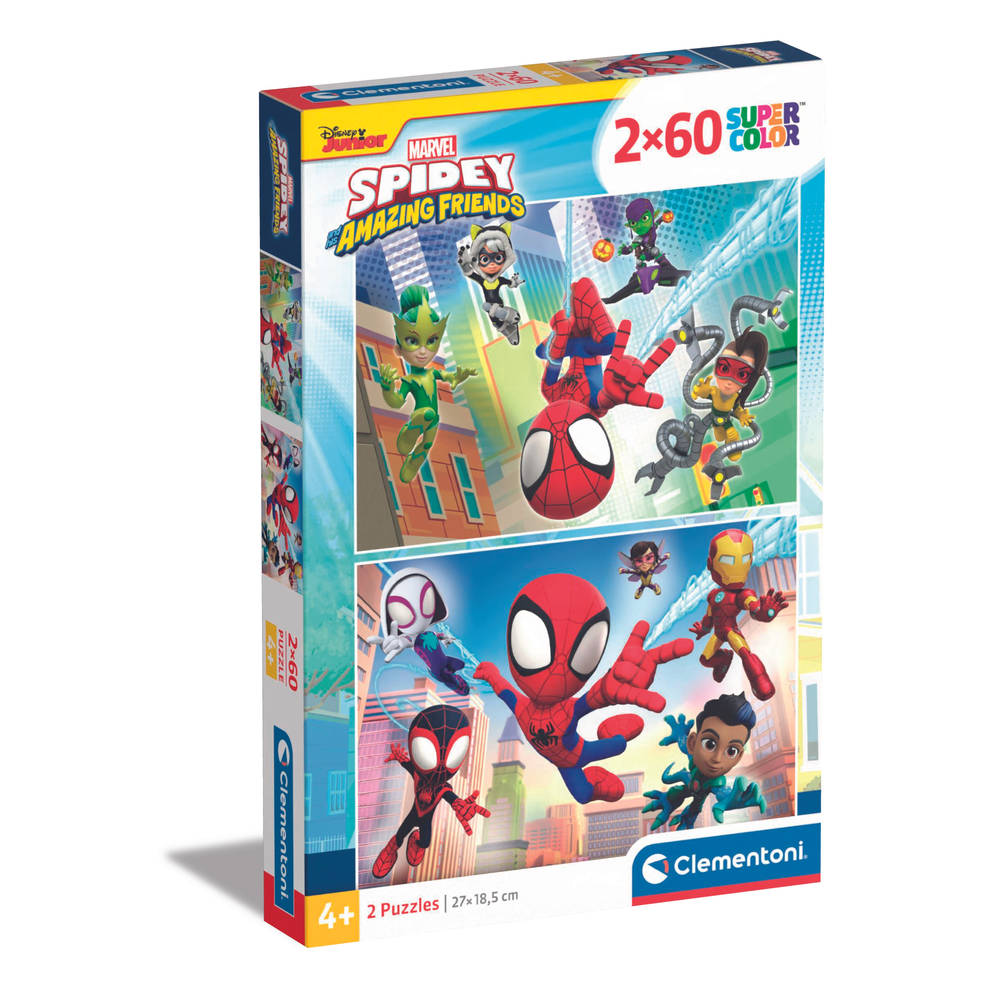 Clementoni Spidey and his Amazing Friends puzzelset - 2 x 60 stukjes