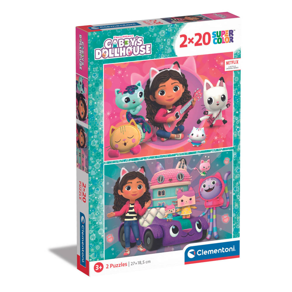 Clementoni Gabby’s Poppenhuis puzzelset - 2 x 20 stukjes