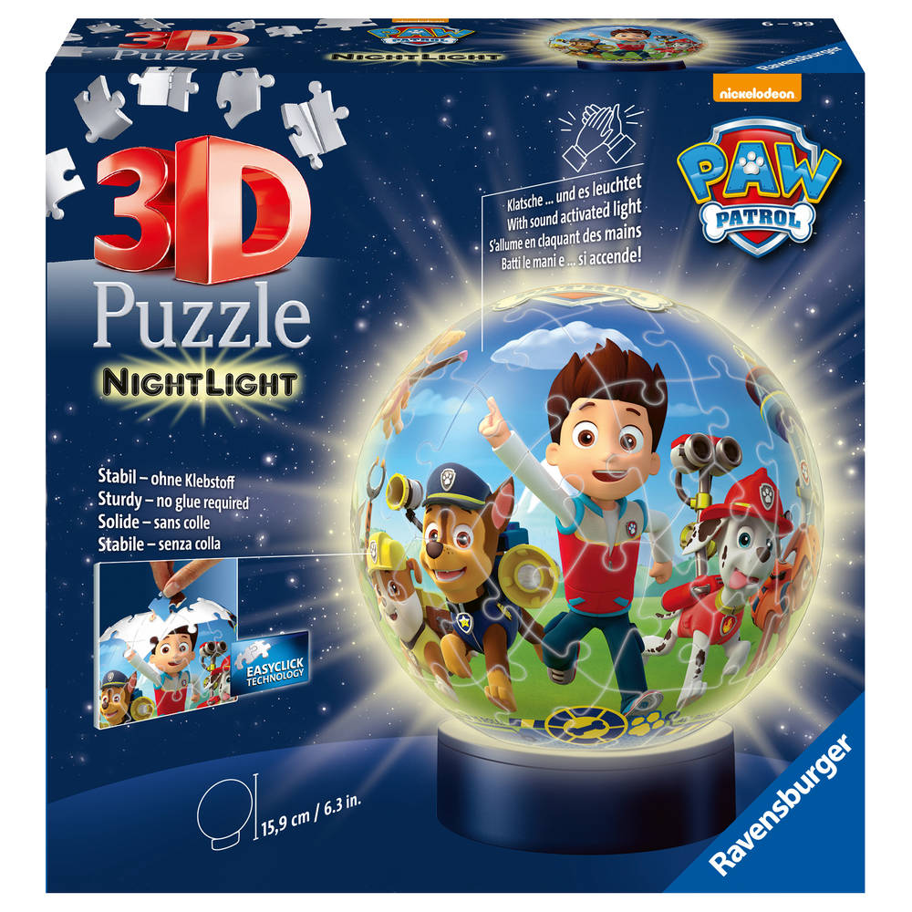 Ravensburger 3D-puzzel PAW Patrol met licht - 72 stukjes