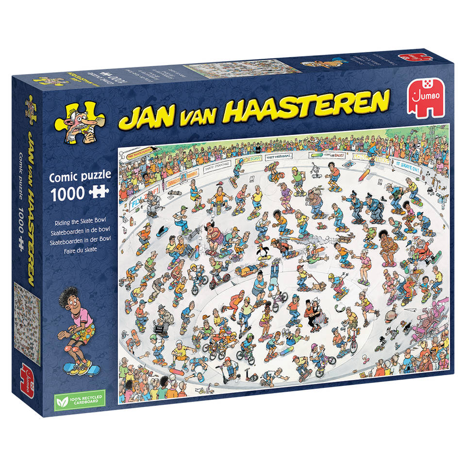 Jan van Haasteren Legpuzzel - Skateboarden in de Bowl, 1000st