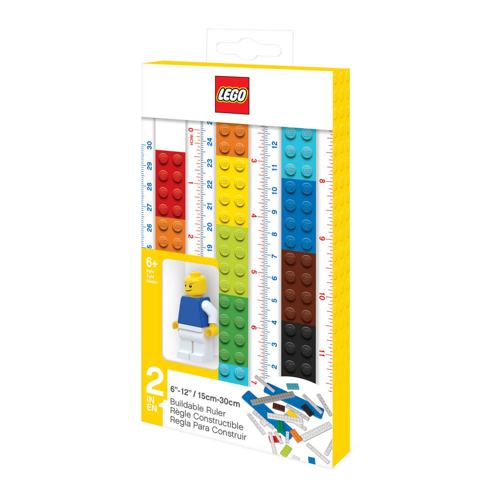 Aanpasbare LEGO liniaal met minifiguur