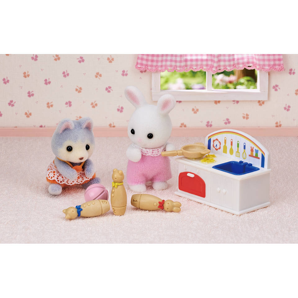 KIT DE JUEGO EPOCH SYLVANIAN FAMILIES SUNNY Picnic Set Fennec Fox Sister Y Baby 5698 959888