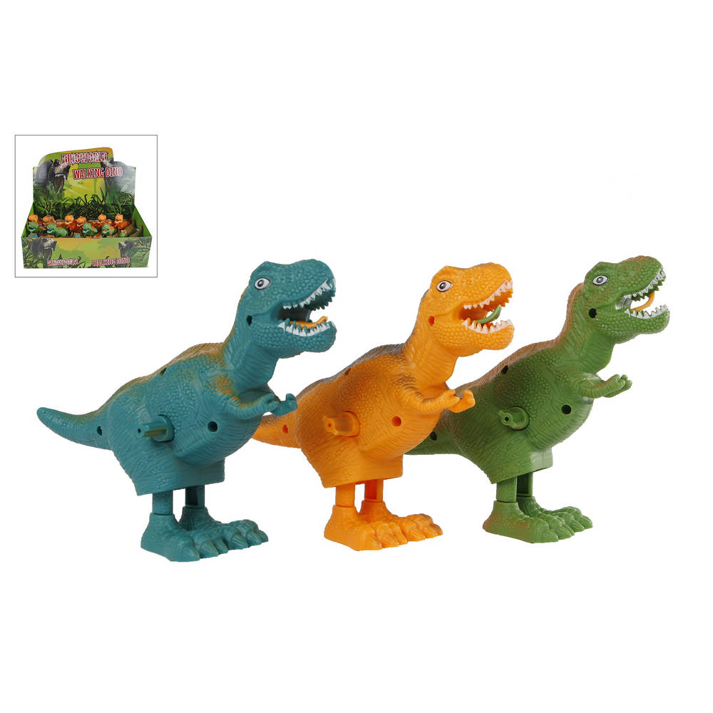 Dino World opwindfiguur T-Rex - 16 cm