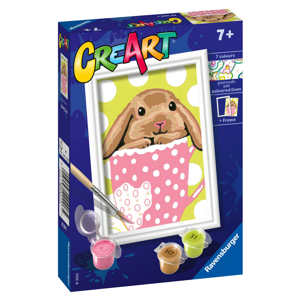 Ravensburger CreArt Schilderen op nummer konijnenkop