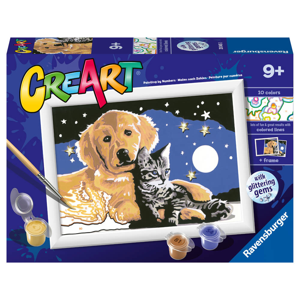 Ravensburger CreArt Schilderen op nummer sterren kijkende zoetheid Main Image