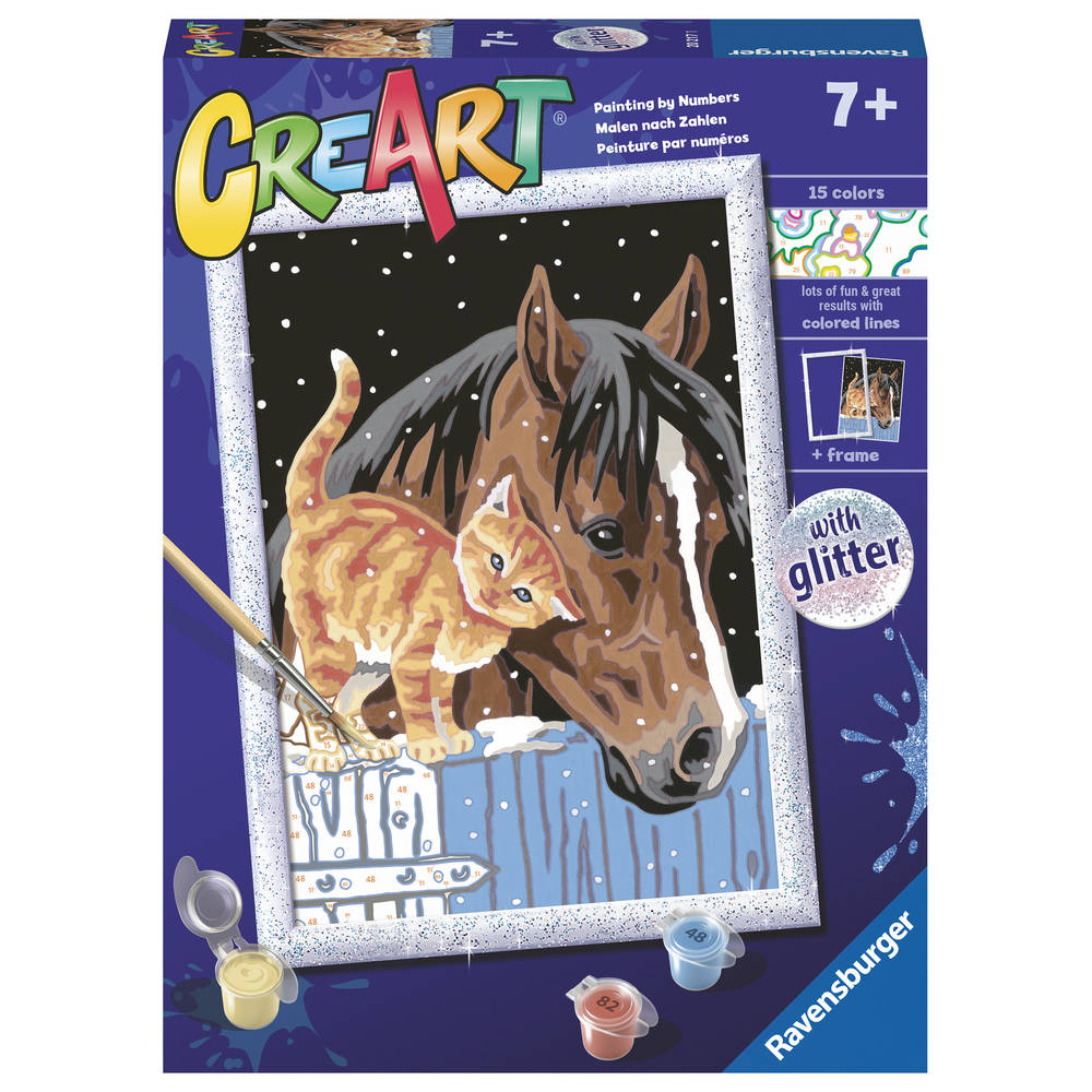 Ravensburger CreArt Schilderen op nummer vrienden in de stal