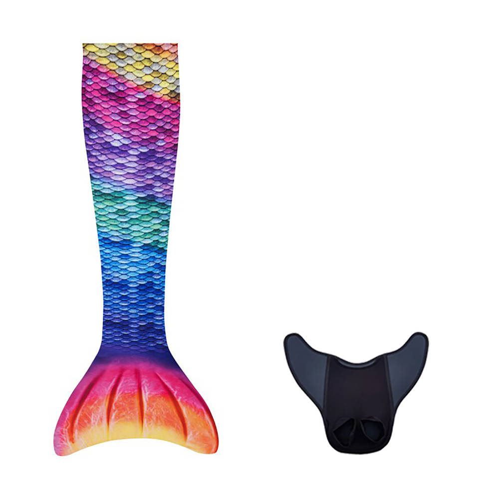 Zeemeerminstaart set Regenboog - maat XS