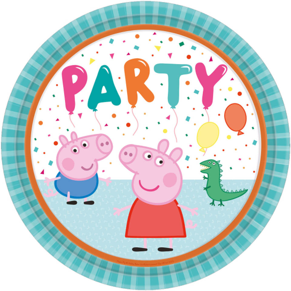 Peppa Pig borden set 8-delig - 23 cm