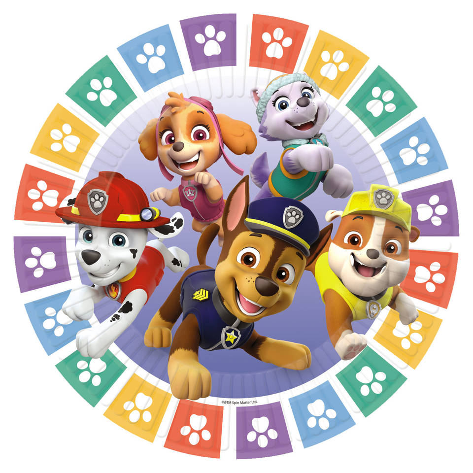 PAW Patrol borden set 8-delig - 23 cm