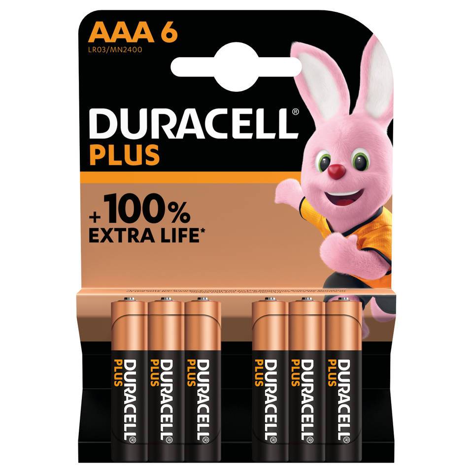 Duracell Alka Plus AAA-batterijen set 6-delig Main Image
