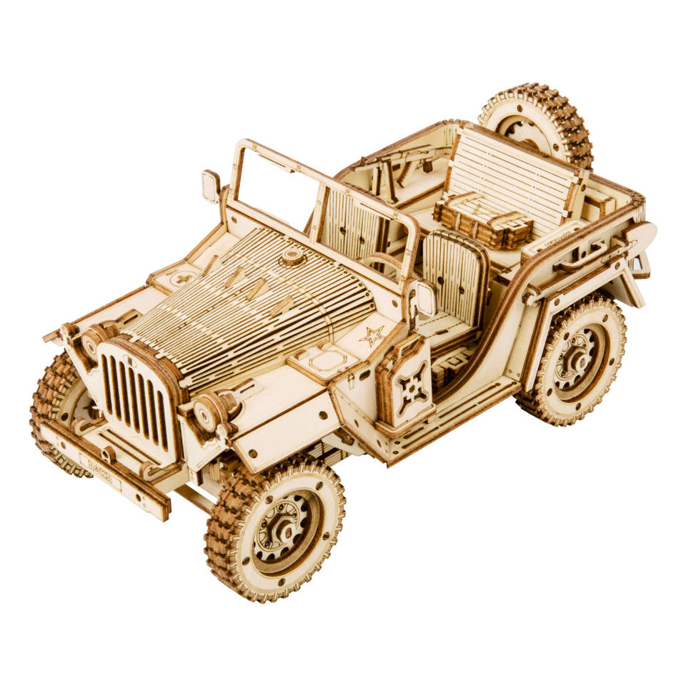 Robotime ROKR 3D houten legerjeep