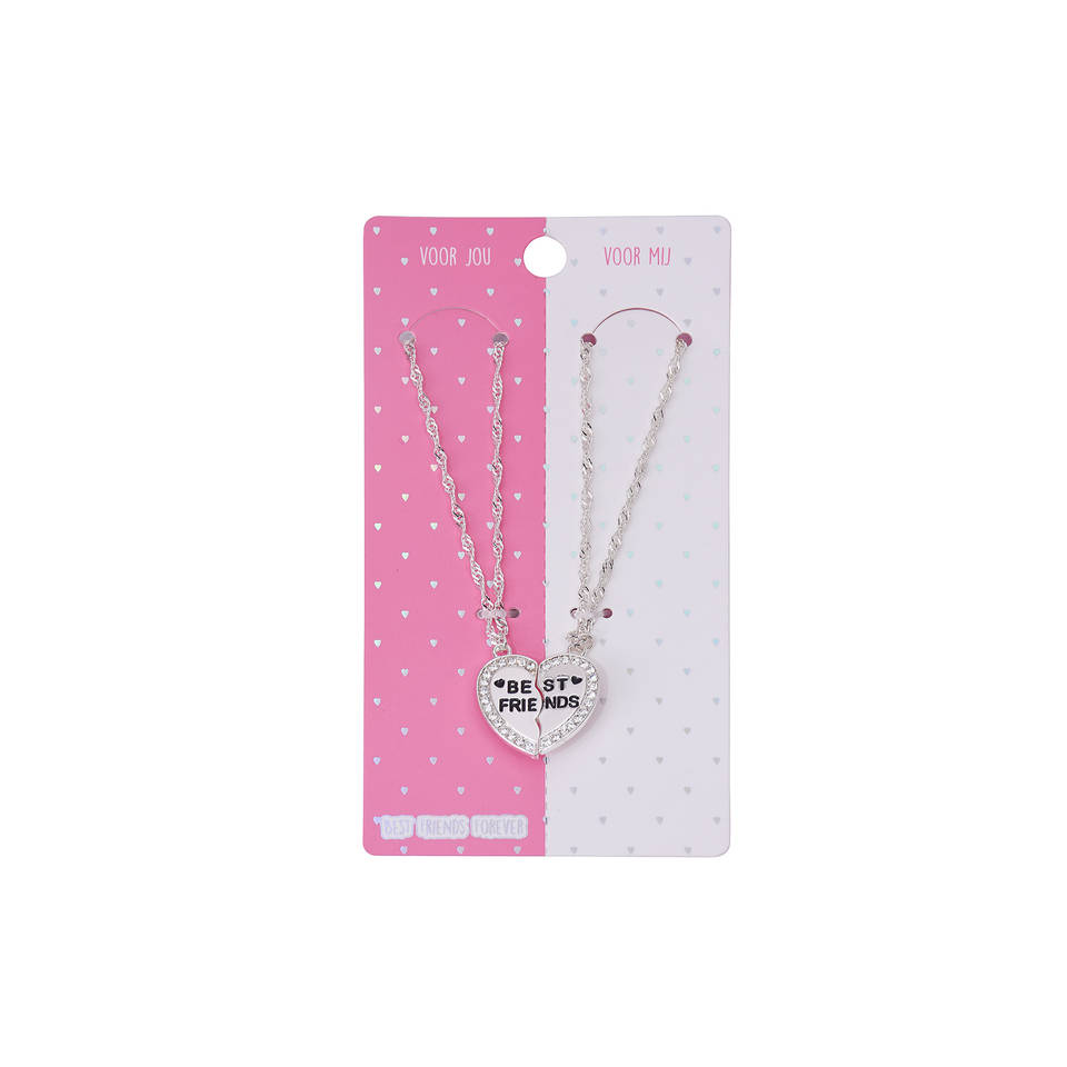 BFF kettingset hart - zilver Main Image