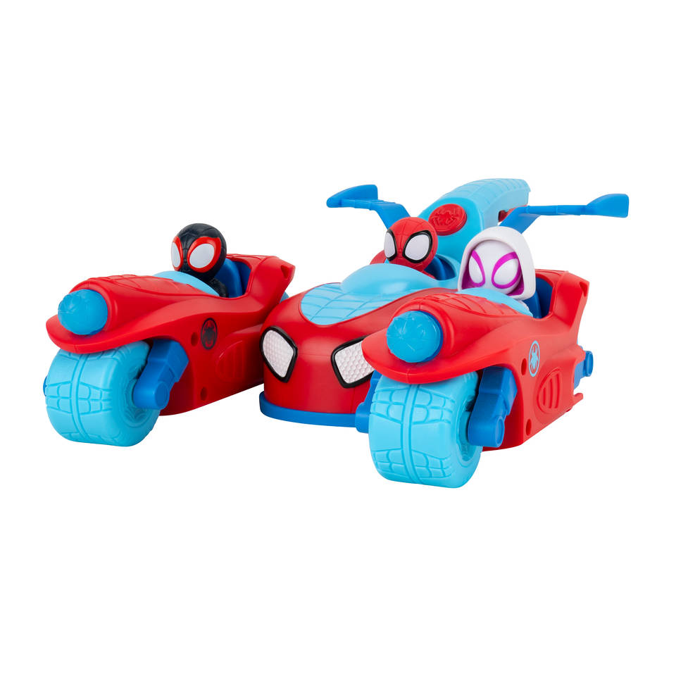 スパイダーマン SPIDEY ALIVE Spidey and His Amazing Friends team split racer 3-in-1 voertuig