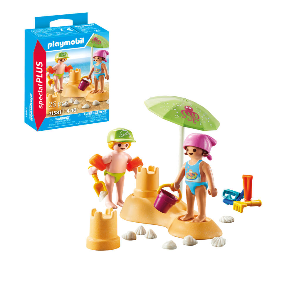 PLAYMOBIL SpecialPLUS kinderen met zandkasteel 71581