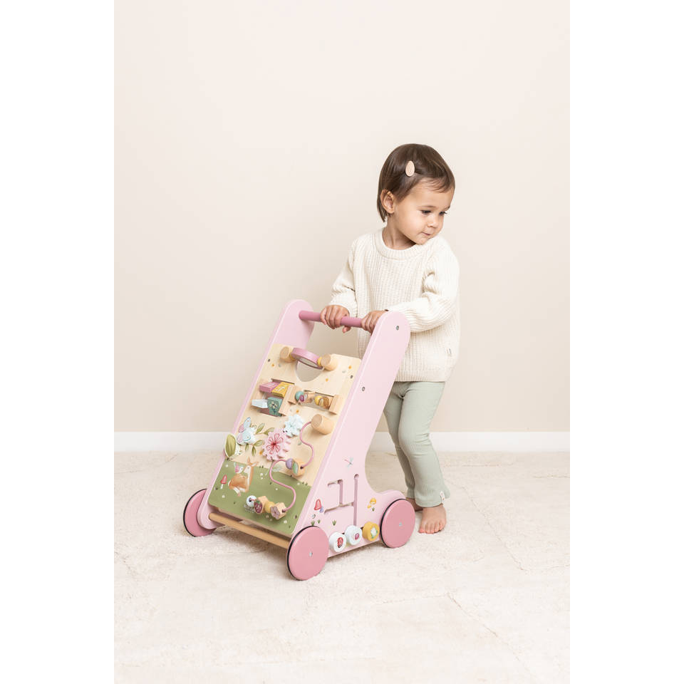 BUDDY BABY Montessori Walker Baby van hout, kinderwagen voor de eerste