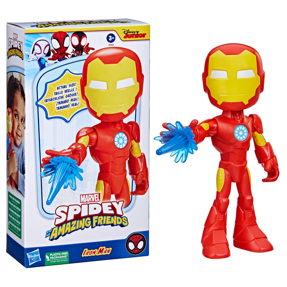 Marvel Spidey and His Amazing Friends Supersized Iron Man figuur - 23 cm Main Image