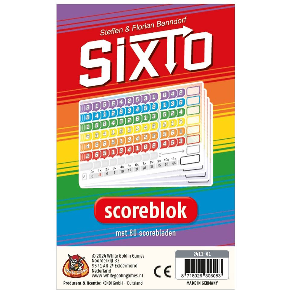 SIXTO scoreblok