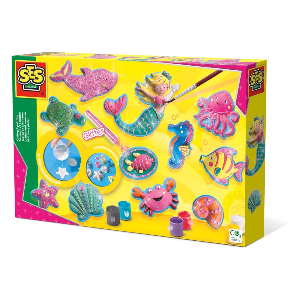 SES Creative gieten en schilderen oceaanfiguren