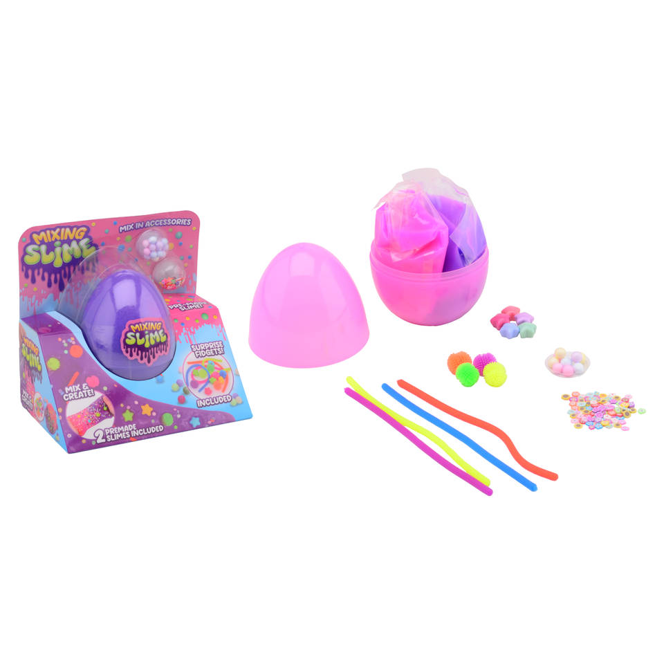 Grote slijm ei met accessoires