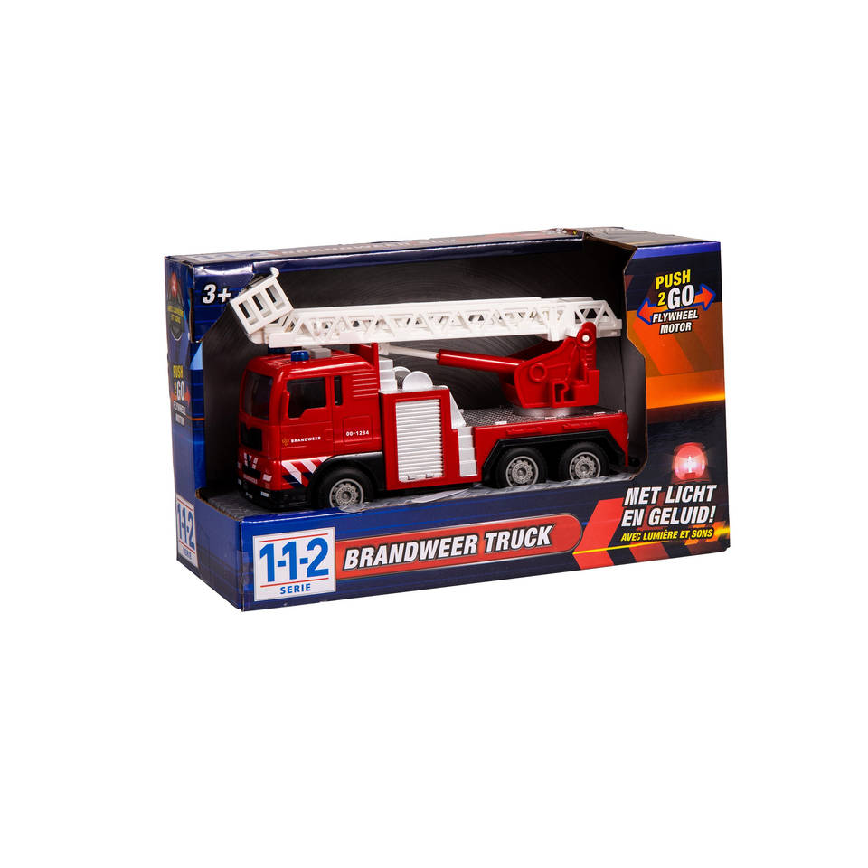 Cartoon Scene Met Een Brandweerauto Op De Weg - Illustratie Voor Kinderen Stock Illustratie