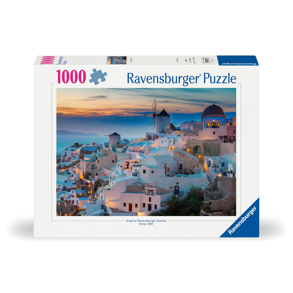 Ravensburger puzzel avond in Santorini - 1000 stukjes