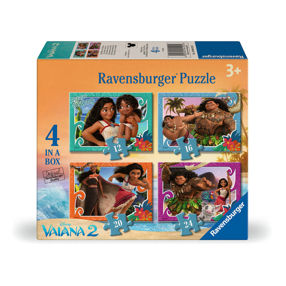 Ravensburger Disney Vaiana 2 puzzelset - 12 + 16 + 20 + 24 stukjes