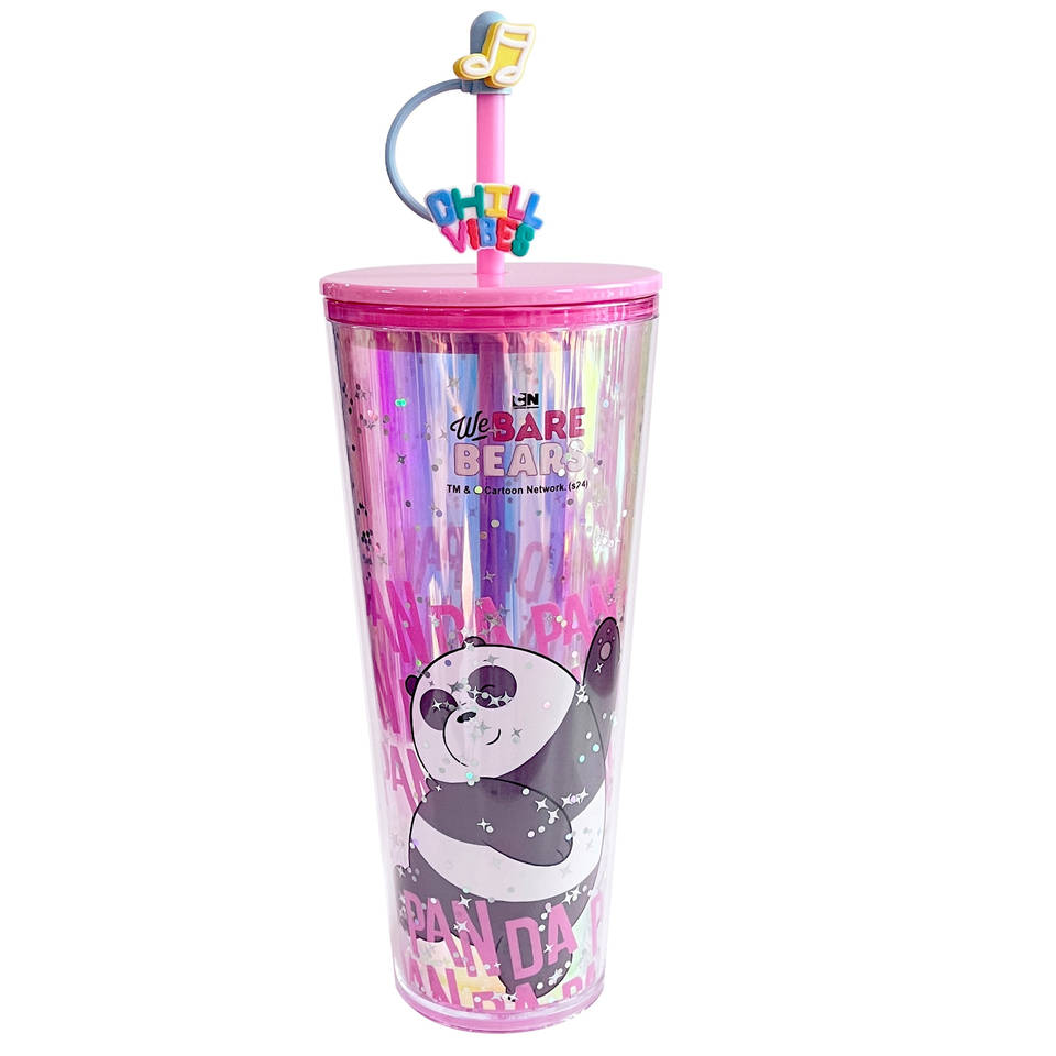 Panda beker met rietje - 800 ml