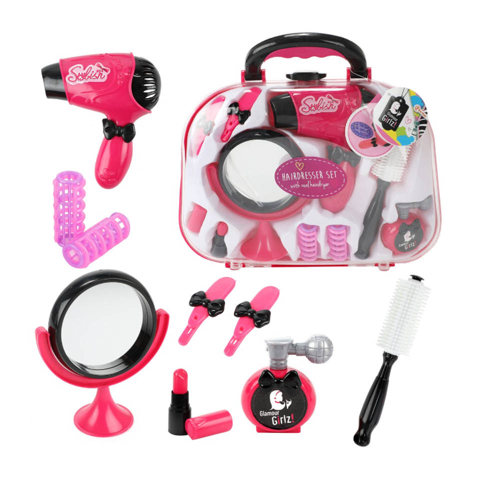 Kappersset met föhn in koffer