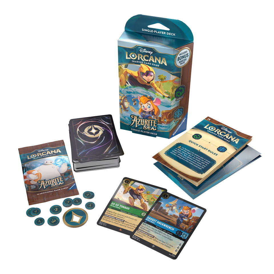 Disney Lorcana TCG Azurite Sea starter deck Go-Go Tomago & Gadget Hackwrench