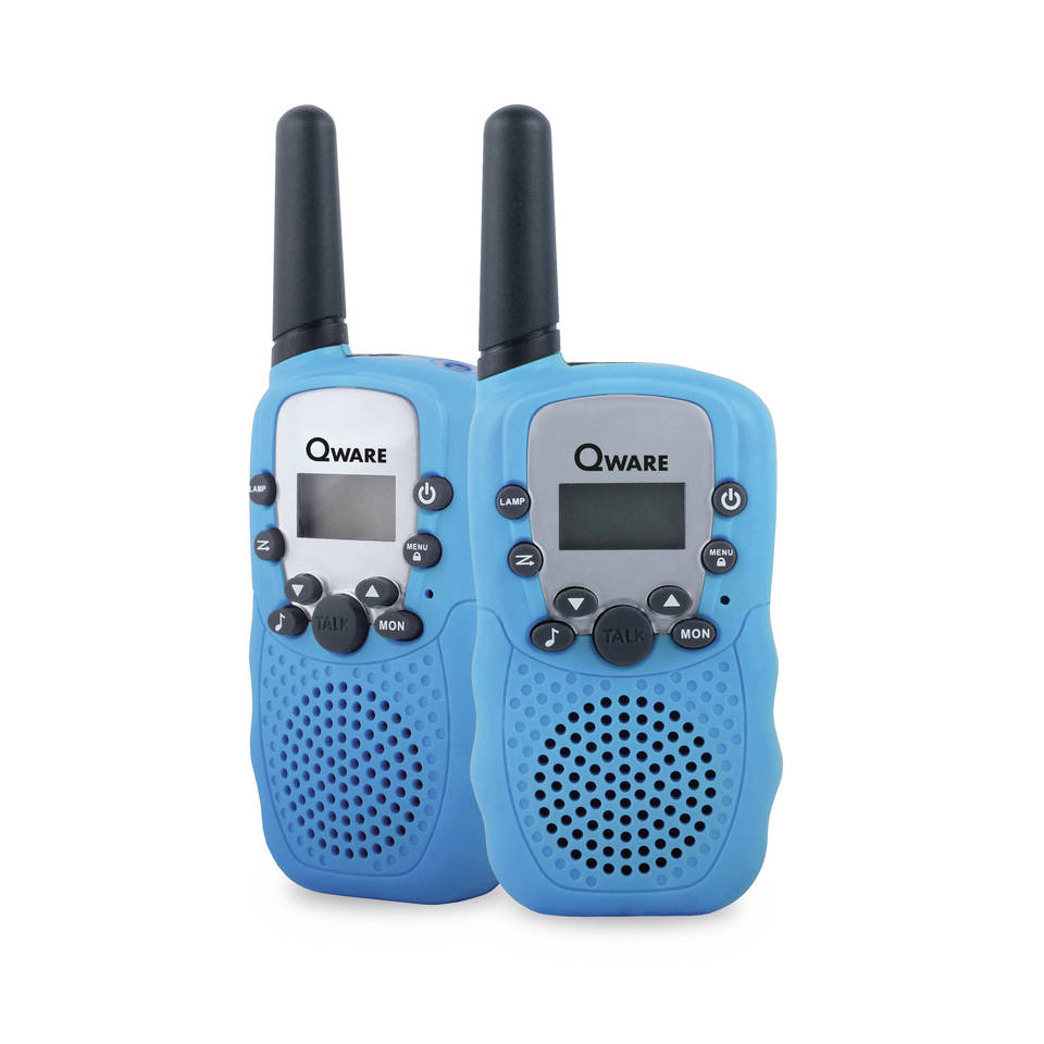 Qware walkie talkie set - blauw