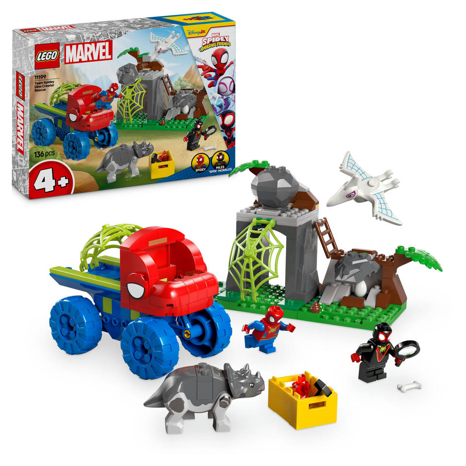 LEGO Marvel Team Spidey reddingsmissie met dinotruck 11199