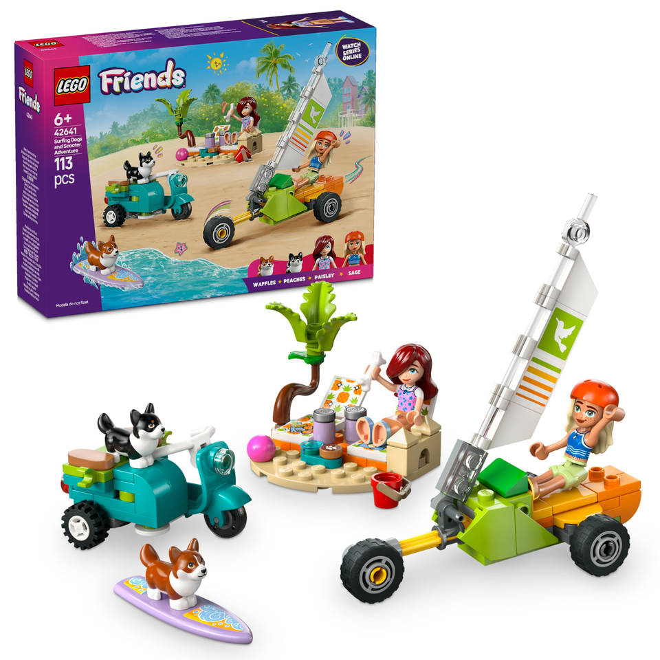 LEGO Friends surf- en scooterplezier met de honden 42641